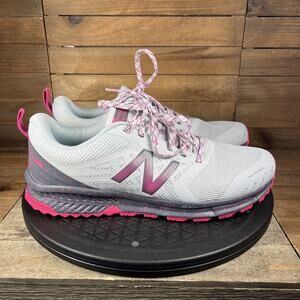 New Balance NB Nitrel Womens Sz 8.5B Trail Running Gray Hot Pink Shoes NO INSOLE